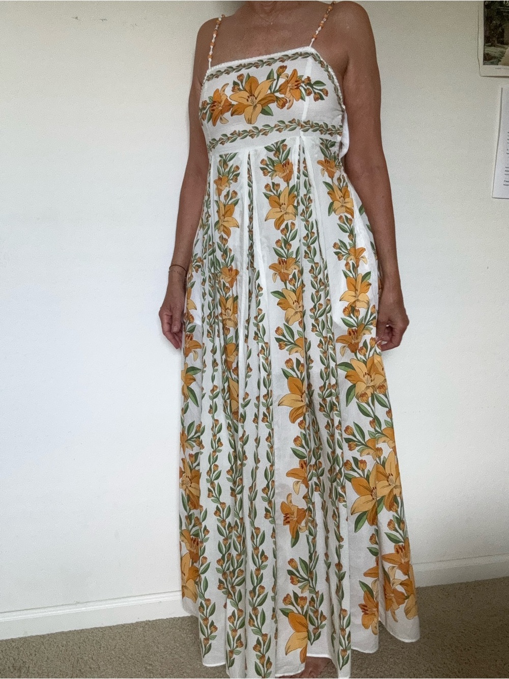 FARM Rio White Maxi Dress with Yellow Floral Print - Picture 4 of 11